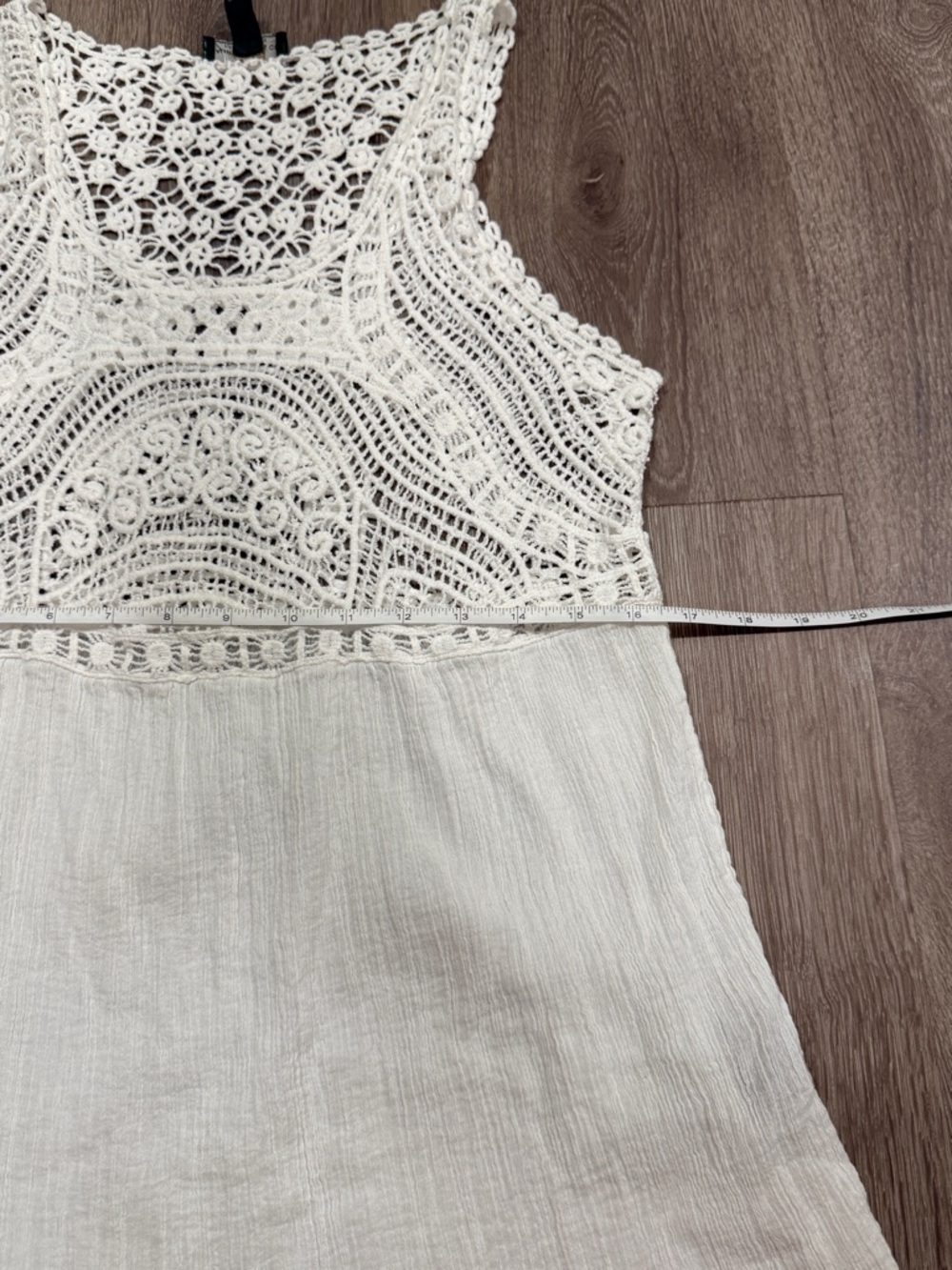 Ralph Lauren Womens White Crochet Panel Sleeveless Tank Top Size M - Picture 6 of 9